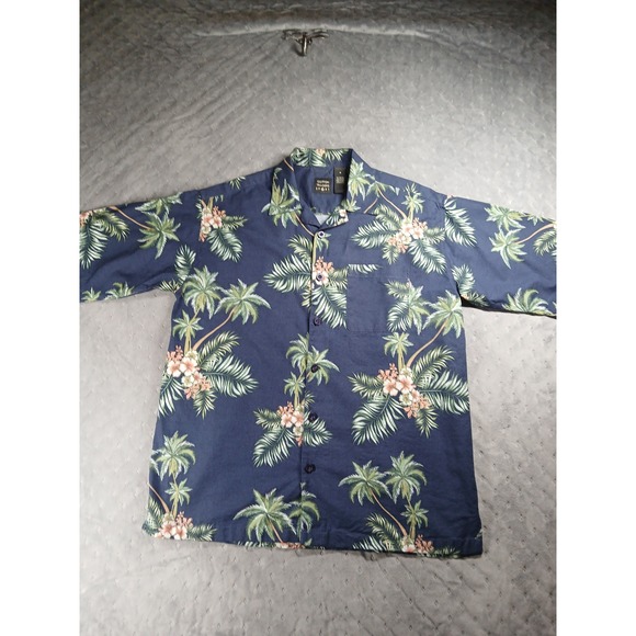 Other - BC Collection Nautical Button Down Shirt Mens 2XL XXL Blue Anchor Ship Wheel